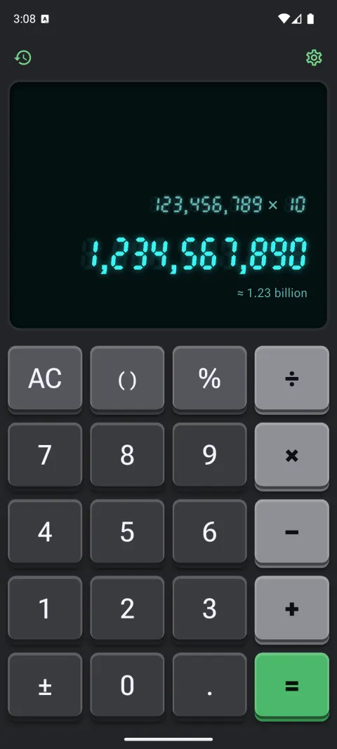 A retro theme with a cyan VFD display.